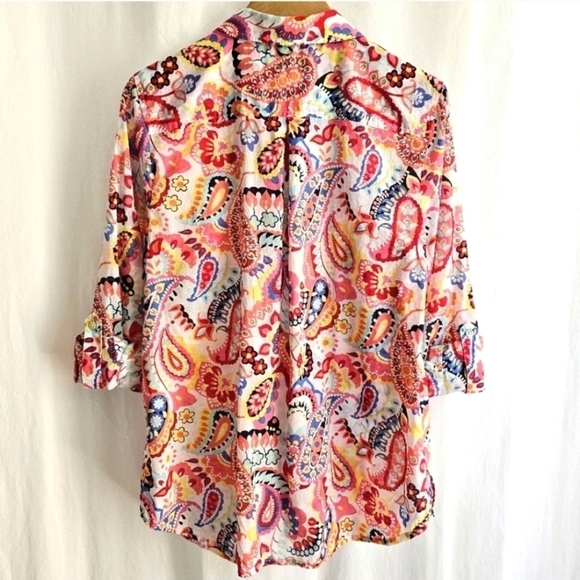 Talbots Multi-Colour Paisley Blouse - Picture 5 of 16